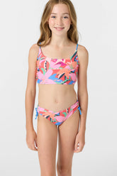 O'Neill Girls Cabana Floral Ruched Bralette Set